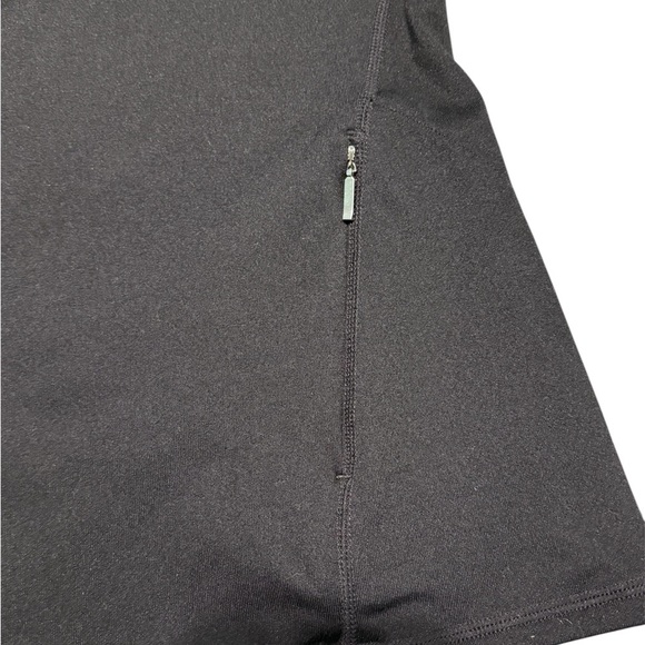 Athleta Black Gray Fitted Zippered Top Sz Small - Picture 5 of 9